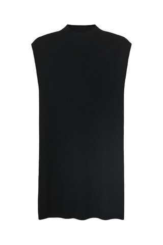 Robe maille col montant - Noir