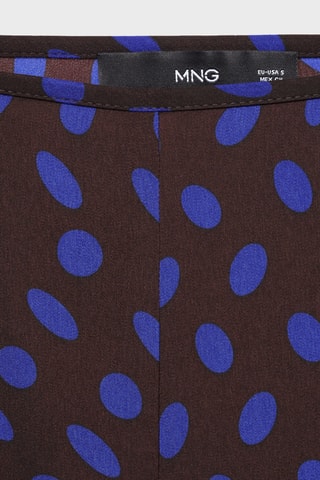 Pantalon flare à pois - Marron