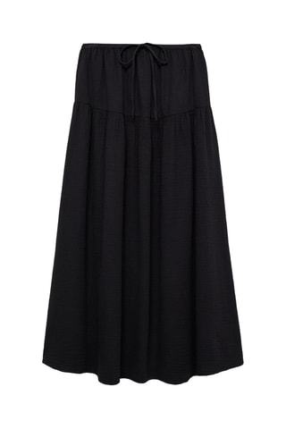 Jupe coton cordon - Noir