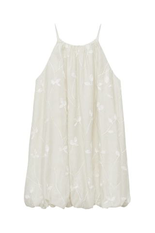 Robe à emmanchures américaines ballon - Écru