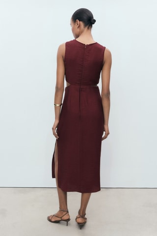 Robe midi cut-out - Grenat