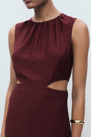 Robe midi cut-out - Grenat