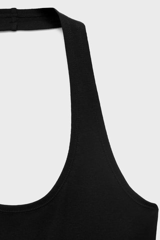 Robe à emmanchures américaines à volants - Noir