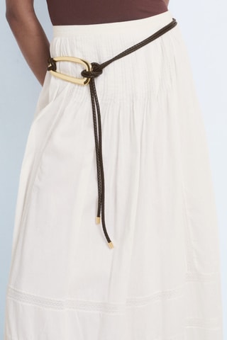 Jupe coton dentelle - Blanc
