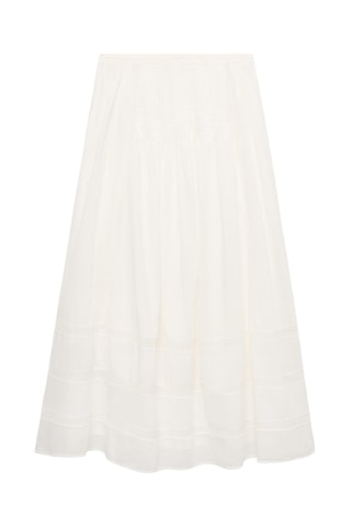 Jupe coton dentelle - Blanc