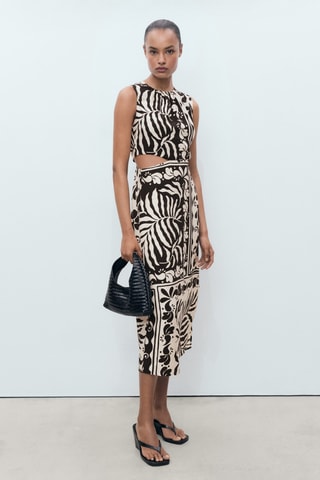 Robe midi cut-out - Noir