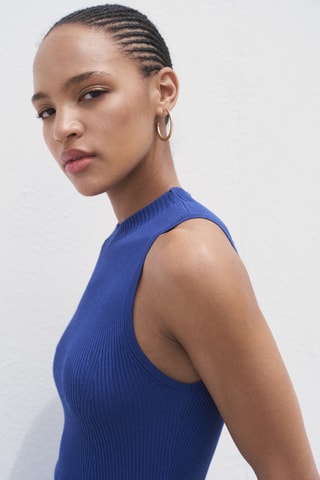 Robe cintrée maille - Bleu