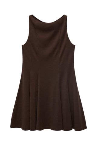 Robe plissée et évasée - Chocolat