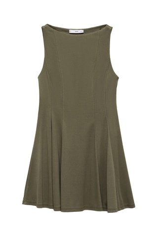 Robe plissée et évasée - Kaki