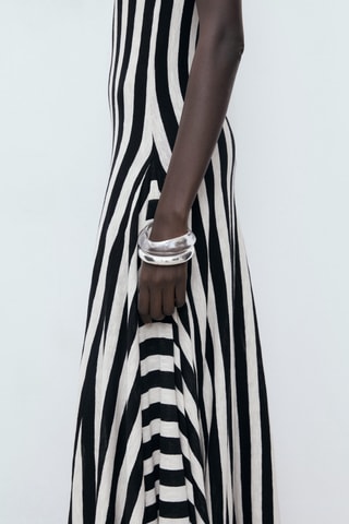 Robe en maille bas asymétrique - Noir