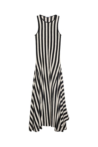Robe en maille bas asymétrique - Noir