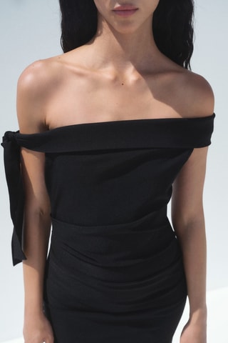 Robe bustier détail nœud - Noir