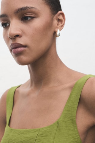 Robe midi coutures - Vert