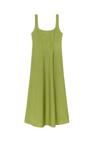 Robe midi coutures - Vert