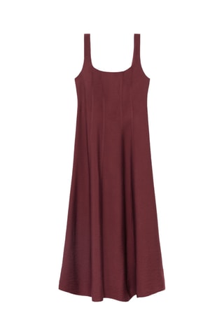 Robe midi coutures - Grenat
