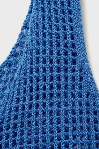Haut court en maille - Bleu