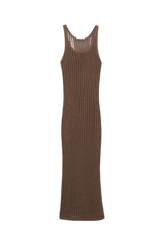 Robe longue crochet - Marron