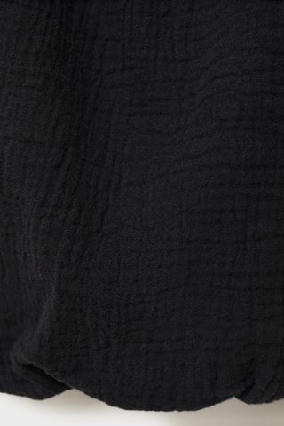 Blouse coton manches bouffantes - Noir