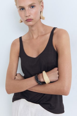 Top lin bretelles - Anthracite