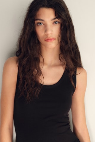 Robe combinée broderie ajourée - Noir