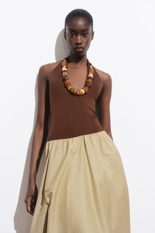 Body col en V - Chocolat