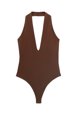 Body col en V - Chocolat