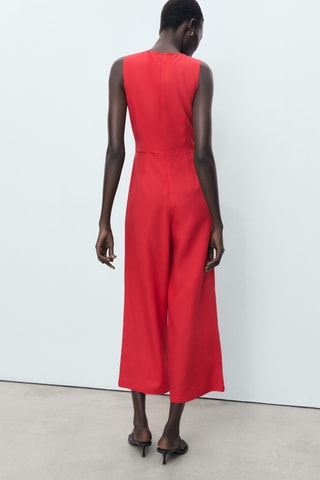 Mono lyocell découpé nœud - Rouge