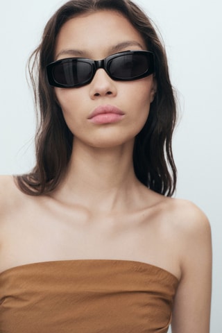 Haut bustier asymétrique - Marron