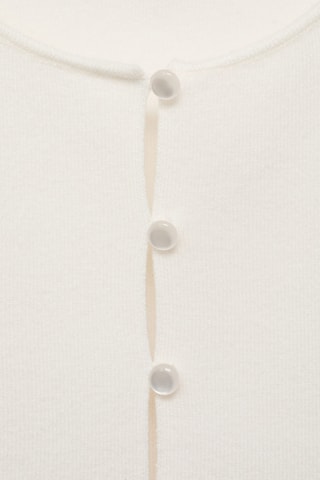 Gilet maille fine boutons - Blanc