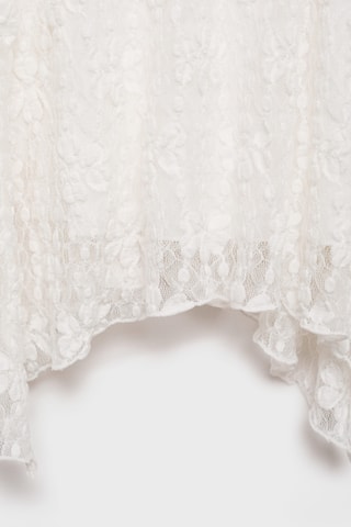 Jupe midi dentelle - Blanc