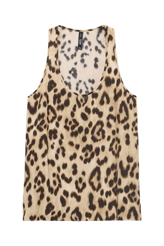 Top échancré léopard - Beige