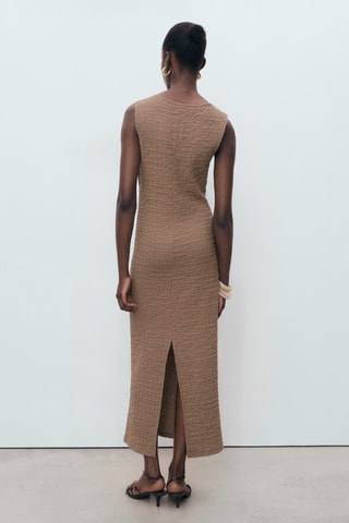 Robe cintrée texturée - Beige