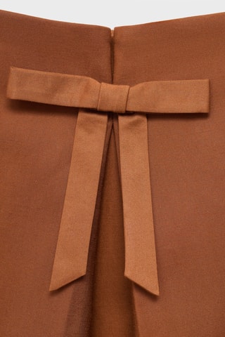 Robe col avec nœud - Marron