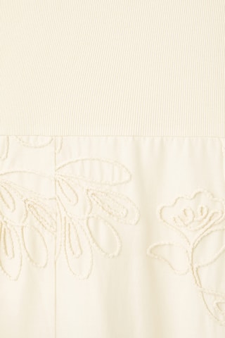Robe combinée broderie à fleurs - Écru