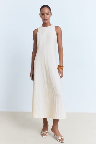 Robe midi évasée - Écru