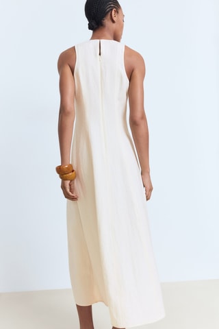 Robe midi évasée - Écru