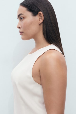 Robe midi évasée - Écru