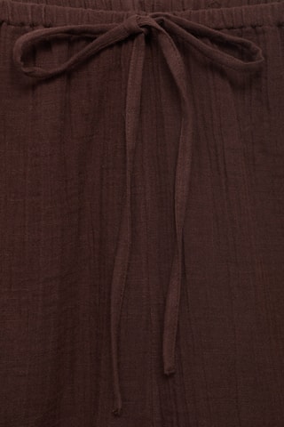 Short coton avec cordon - Chocolat