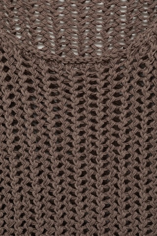Top crochet bretelles - Marron