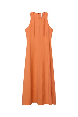 Robe midi évasée - Saumon