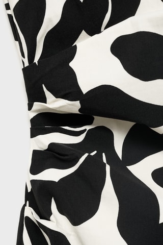 Robe asymétrique froncée - Noir