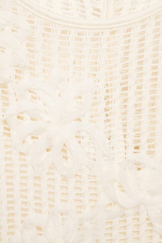 Robe crochet fleurs - Écru