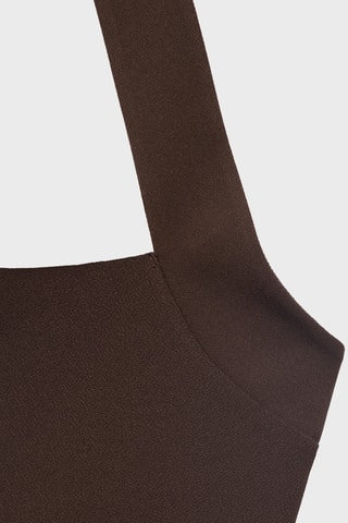 Top à emmanchures américaines - Marron