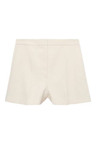 Short droit taille normale - Écru