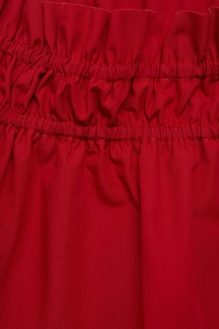 Top bustier à volants - Rouge