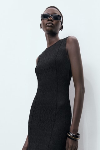 Robe longue dentelle - Noir