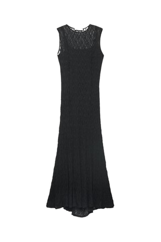 Robe longue dentelle - Noir