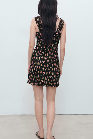 Robe col froncé - Rose