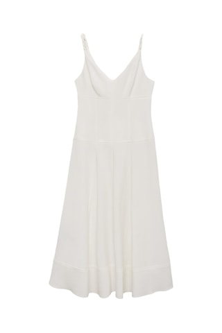 Robe longue col V - Blanc