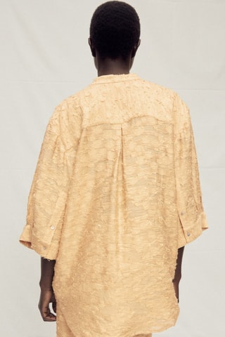 Chemise oversize texturée - Ocre